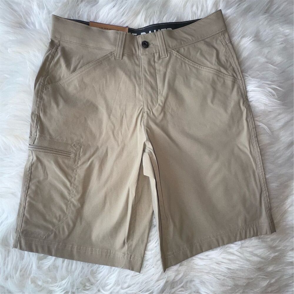 Eddie Bauer Men's Chino Tech Shorts Size 30 Tan Casual Lightweight‎ Preppy